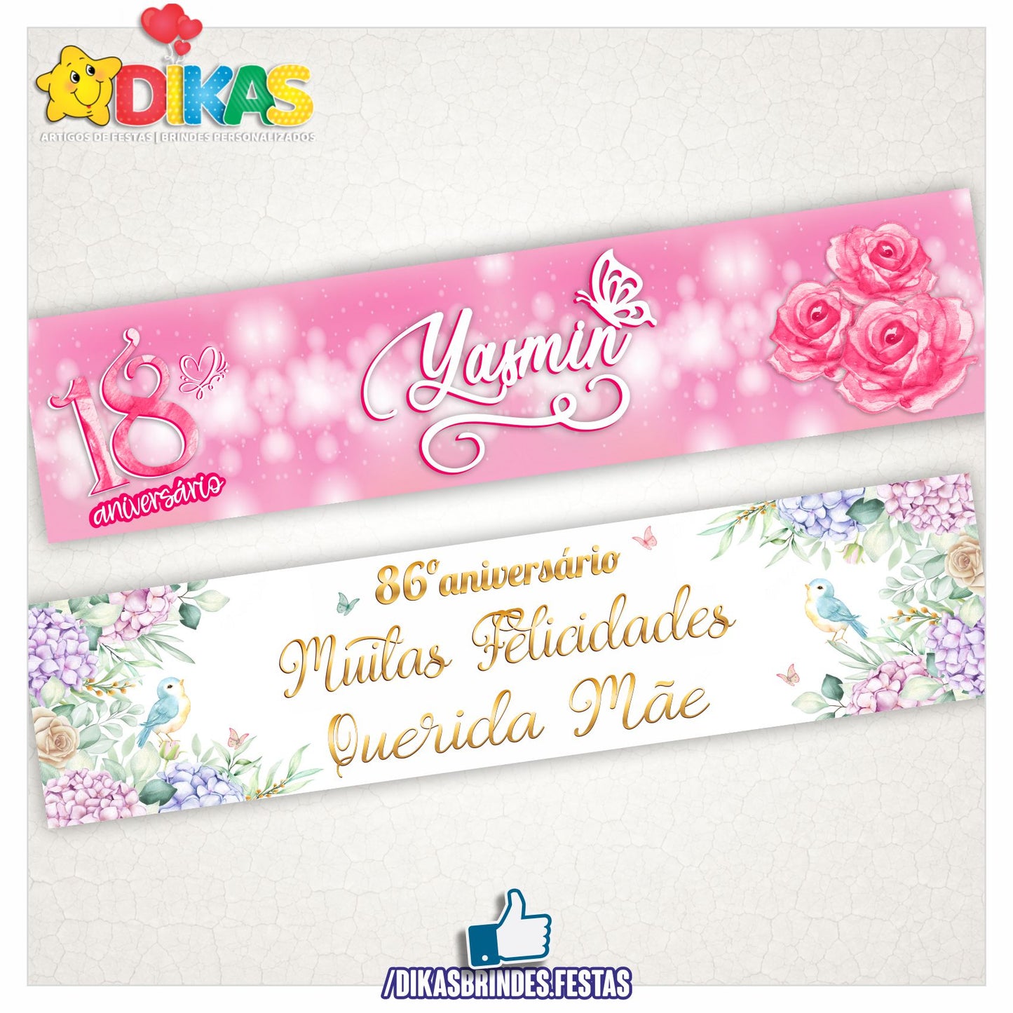 FAIXA TEMÁTICA E/OU PERSONALIZADA - ADULTOS