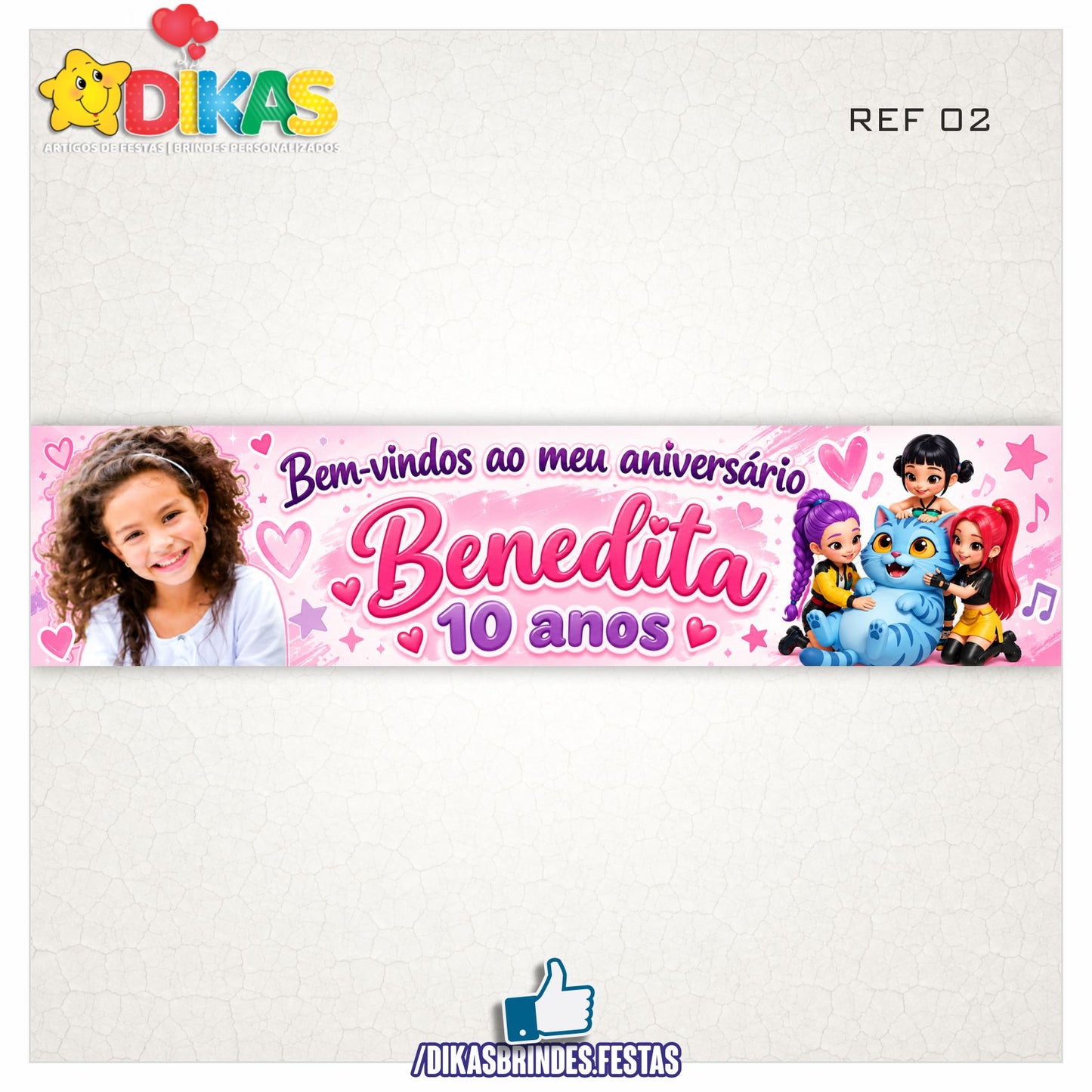 FAIXA TEMÁTICA E/OU PERSONALIZADA - GUERREIRAS DO K-POP