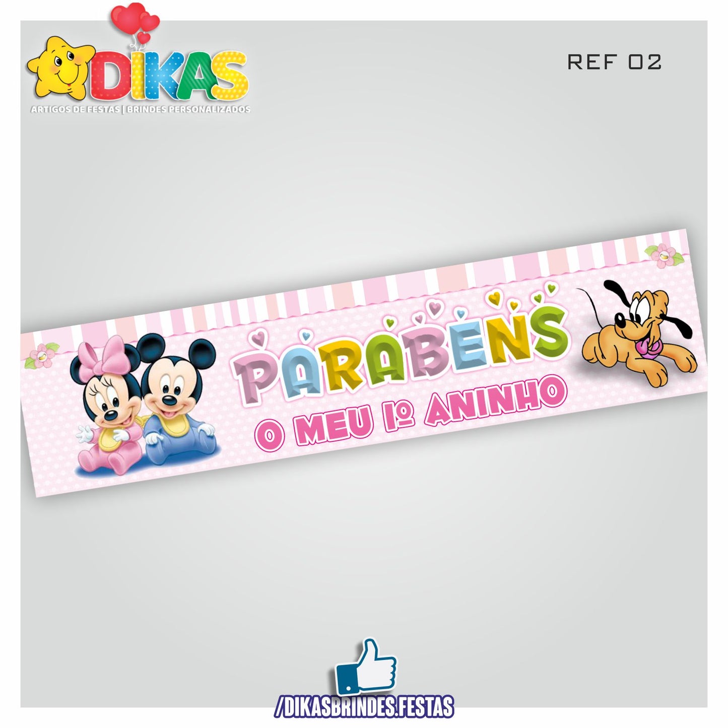 FAIXA TEMÁTICA E/OU PERSONALIZADA - MINNIE BABY