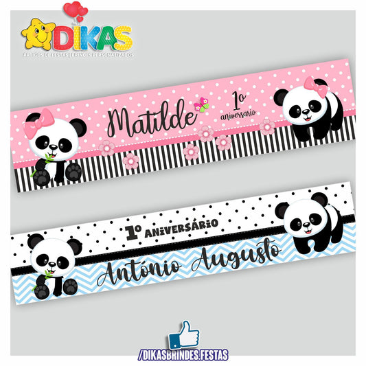 FAIXA TEMÁTICA E/OU PERSONALIZADA - PANDA BEBÉ