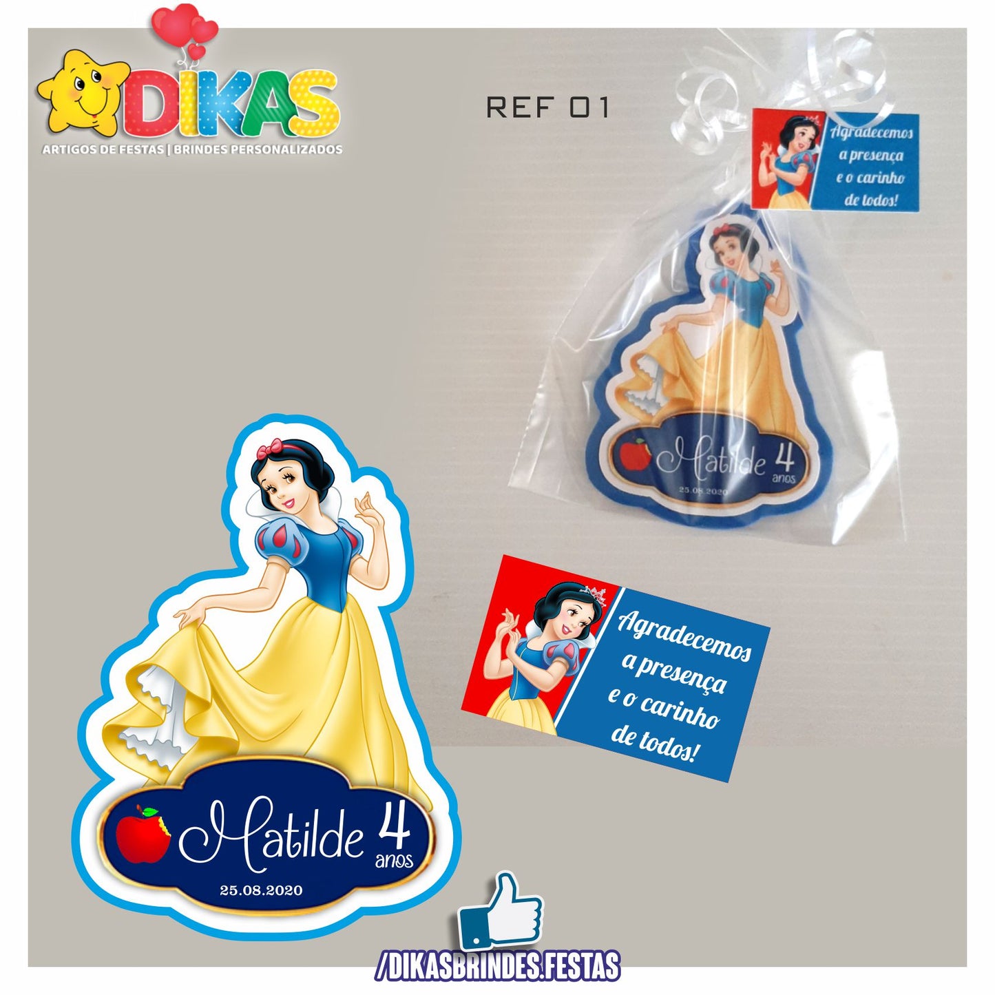 IMAN ARTESANAL PERSONALIZADO - BRANCA DE NEVE