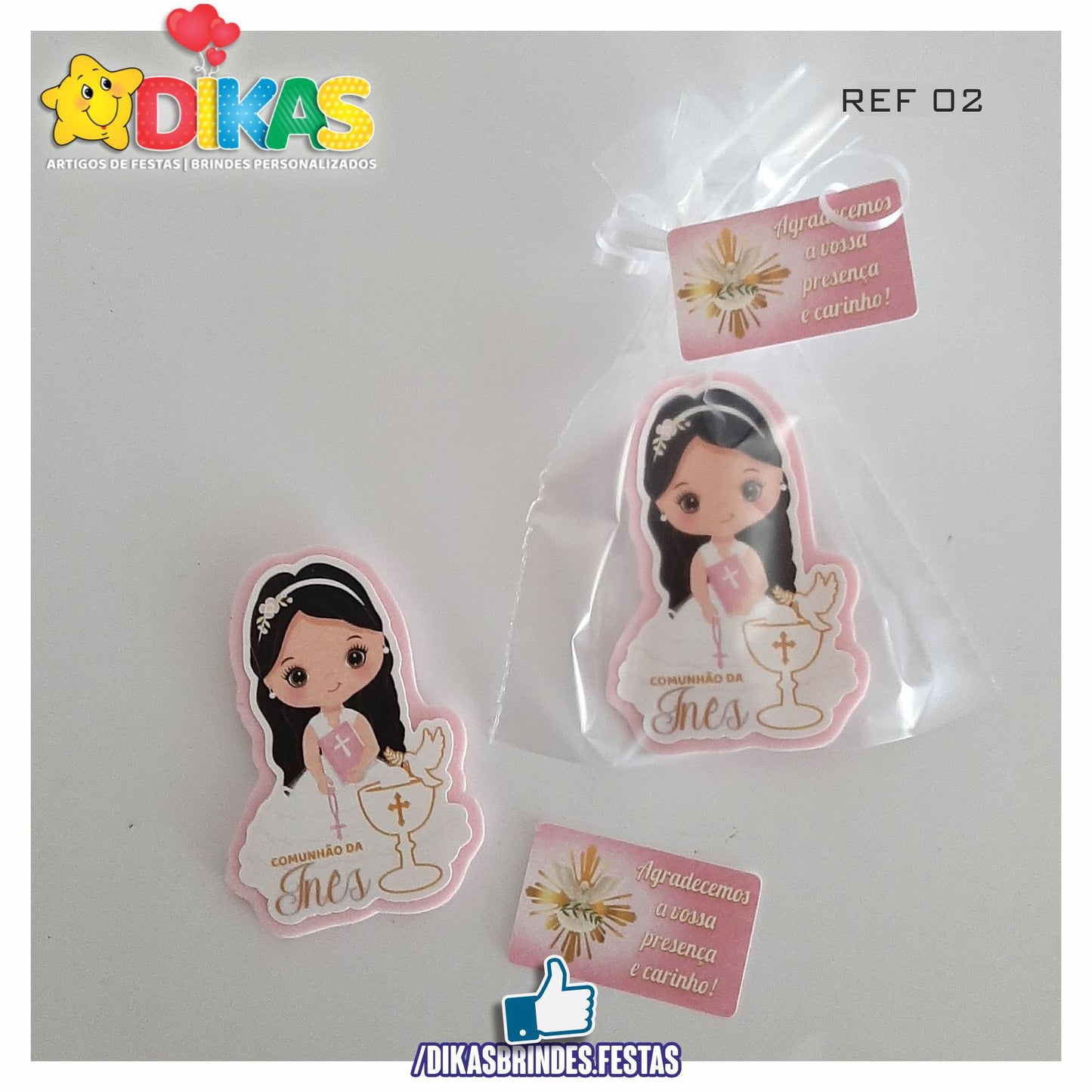 IMAN ARTESANAL PERSONALIZADO - 1ª COMUNHÃO / CRISMA