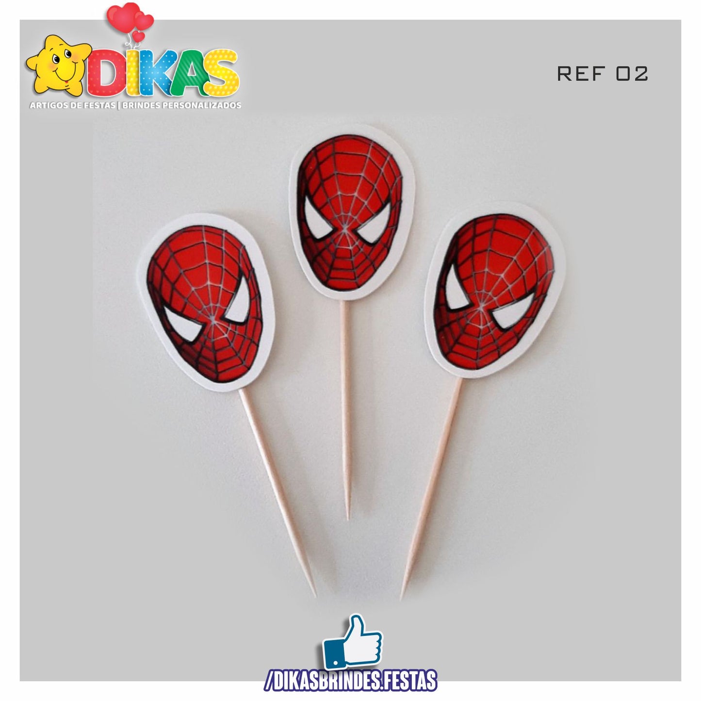 TOPPERS SIMPLES - HOMEM ARANHA