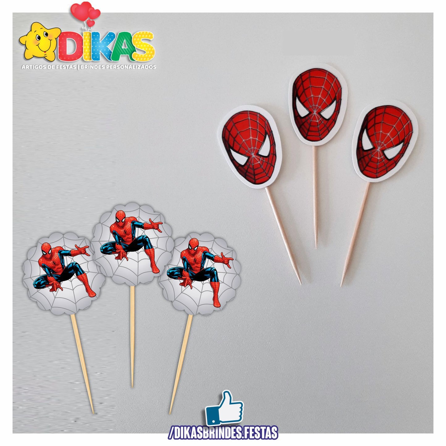 TOPPERS SIMPLES - HOMEM ARANHA