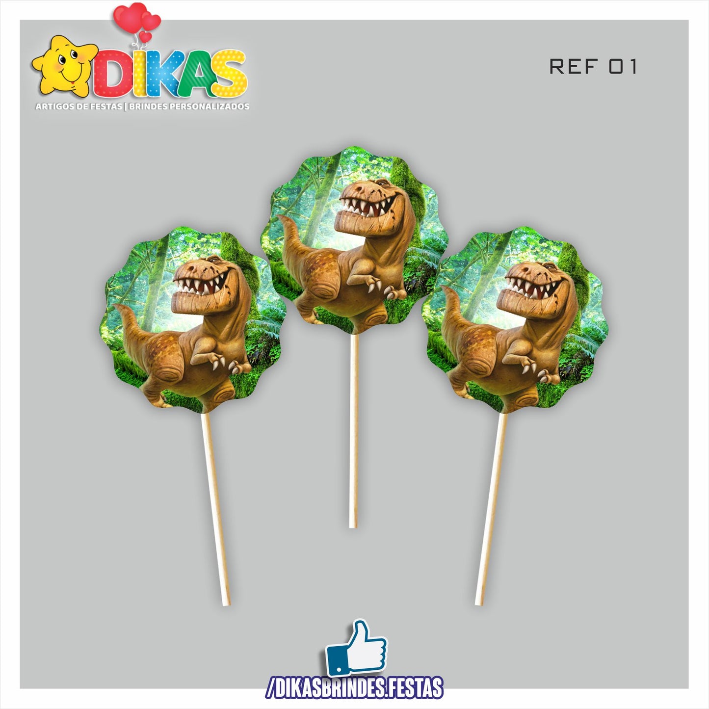 TOPPERS SIMPLES - DINOSSAUROS
