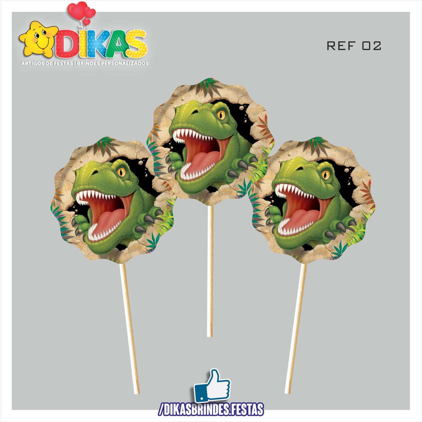 TOPPERS SIMPLES - DINOSSAUROS