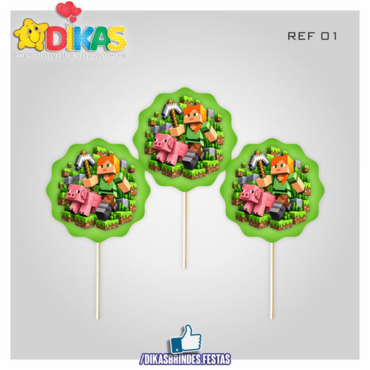 TOPPERS SIMPLES - MINECRAFT