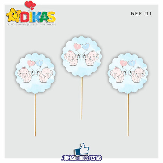 TOPPERS SIMPLES - CHÁ REVELAÇÃO