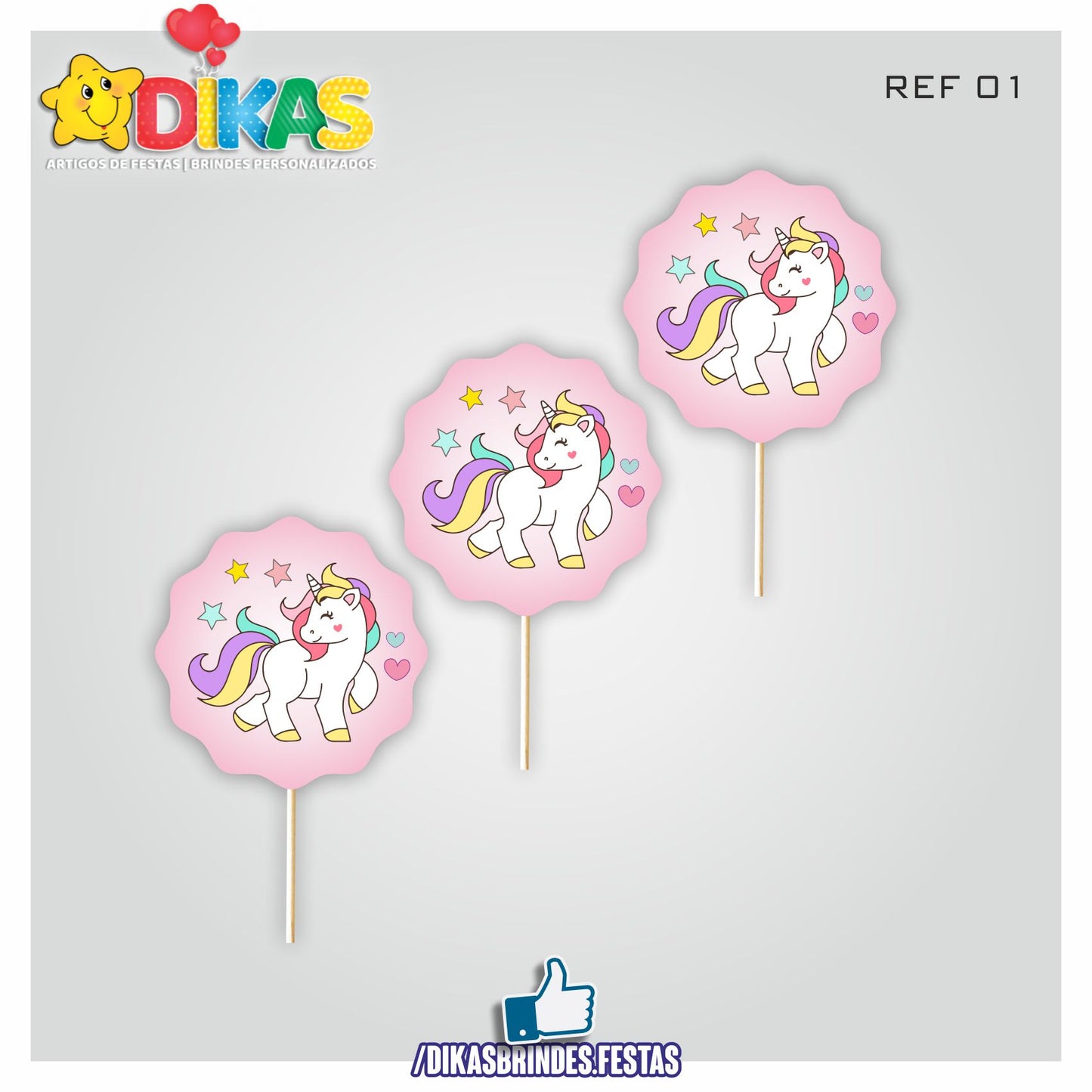 TOPPERS SIMPLES - UNICÓRNIO