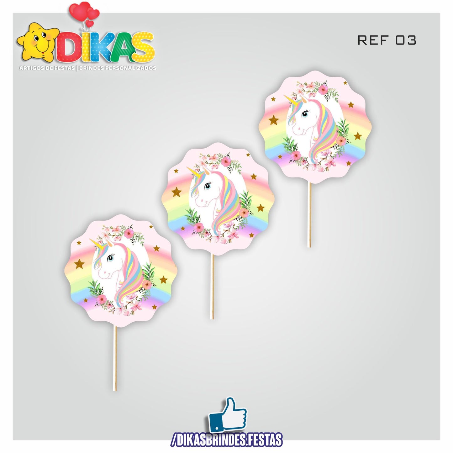 TOPPERS SIMPLES - UNICÓRNIO