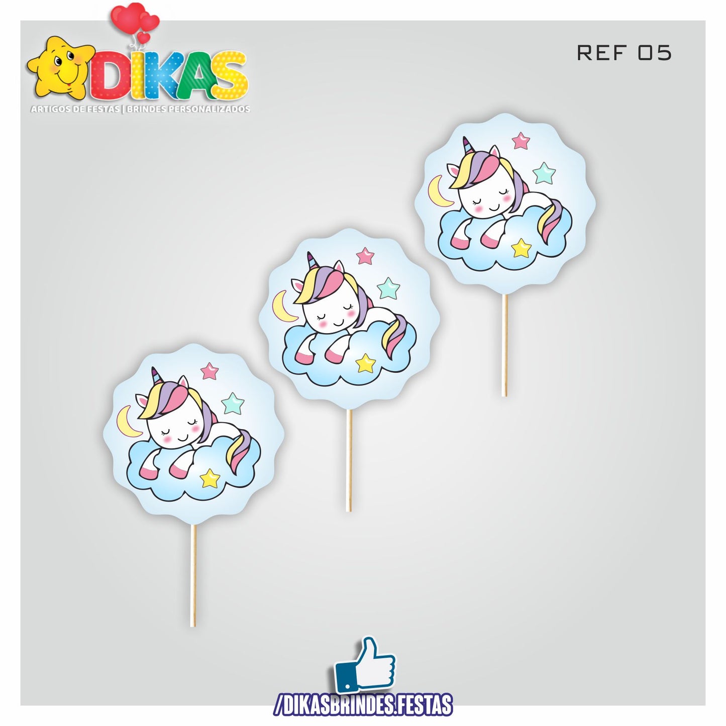 TOPPERS SIMPLES - UNICÓRNIO