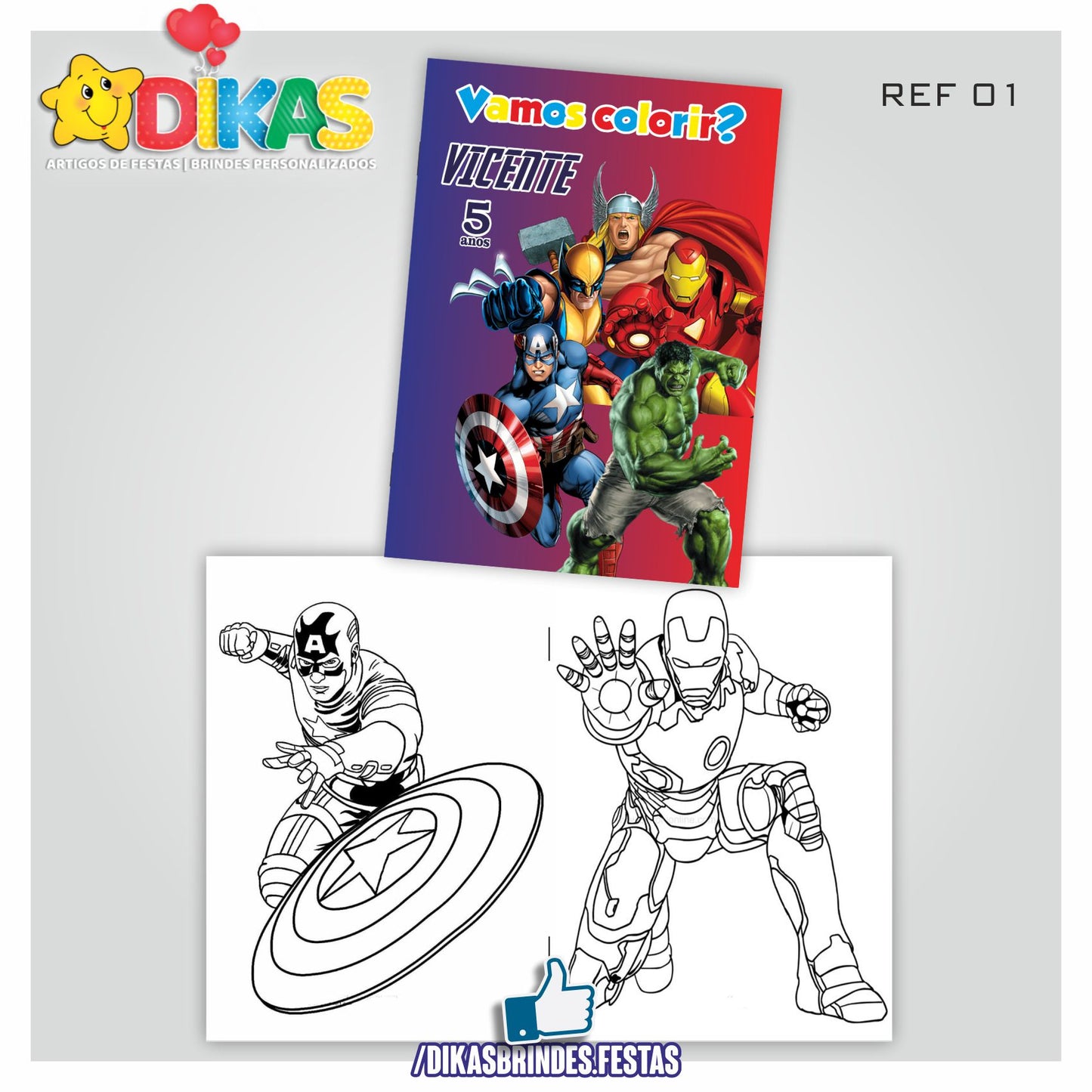 LIVRINHO PARA COLORIR - AVENGERS