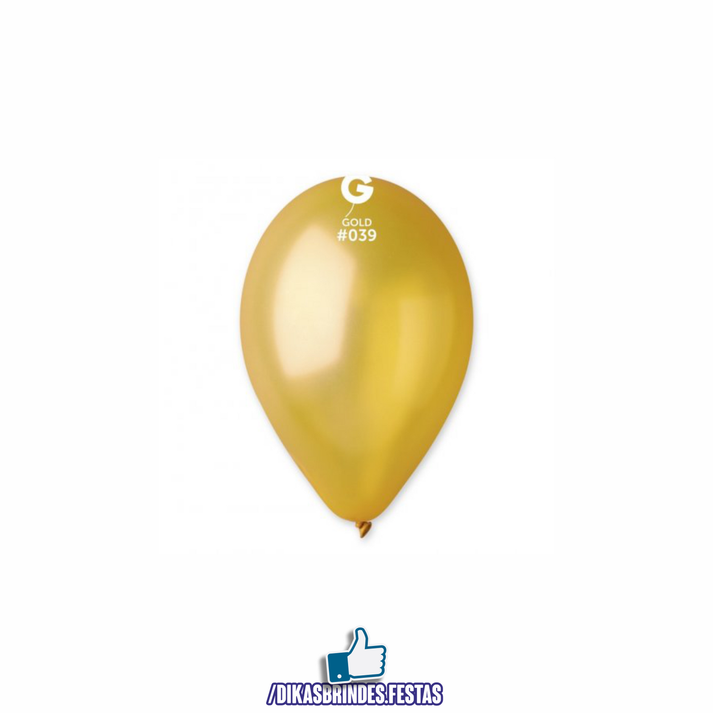 BALÃO LÁTEX METALIZADO OURO 12" - SACO COM 100