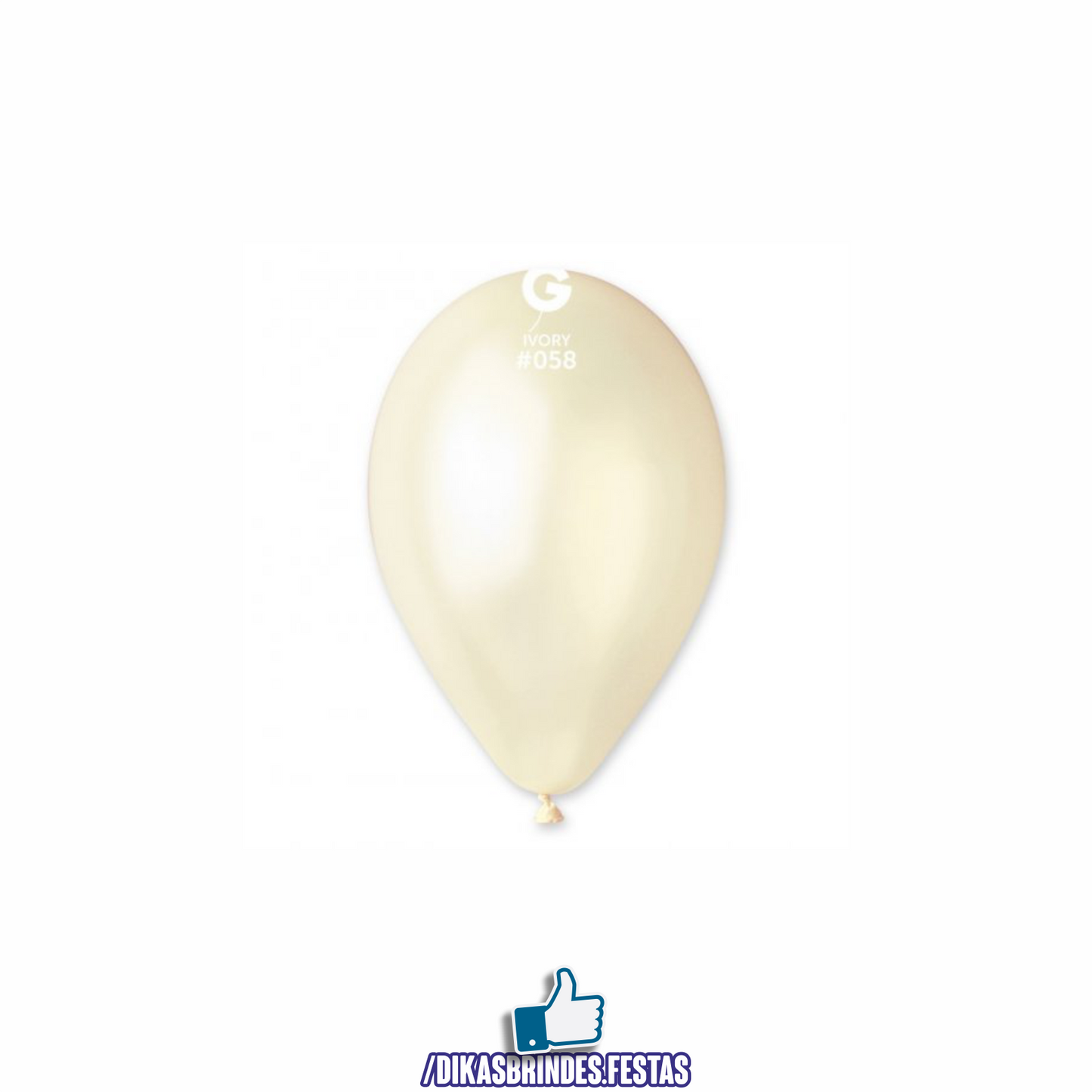 BALÃO LÁTEX METALIZADO PÉROLA 12" - SACO COM 100