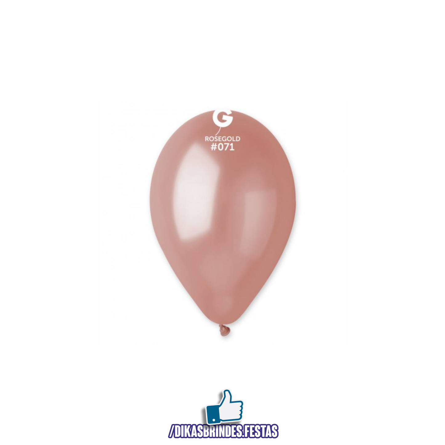 BALÃO LÁTEX METALIZADO ROSE GOLD 12" - SACO COM 100