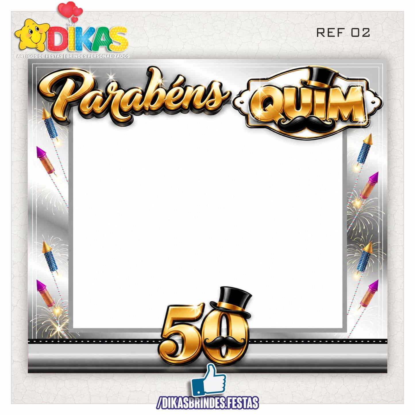 MOLDURA PARA FOTOS - 50 ANOS