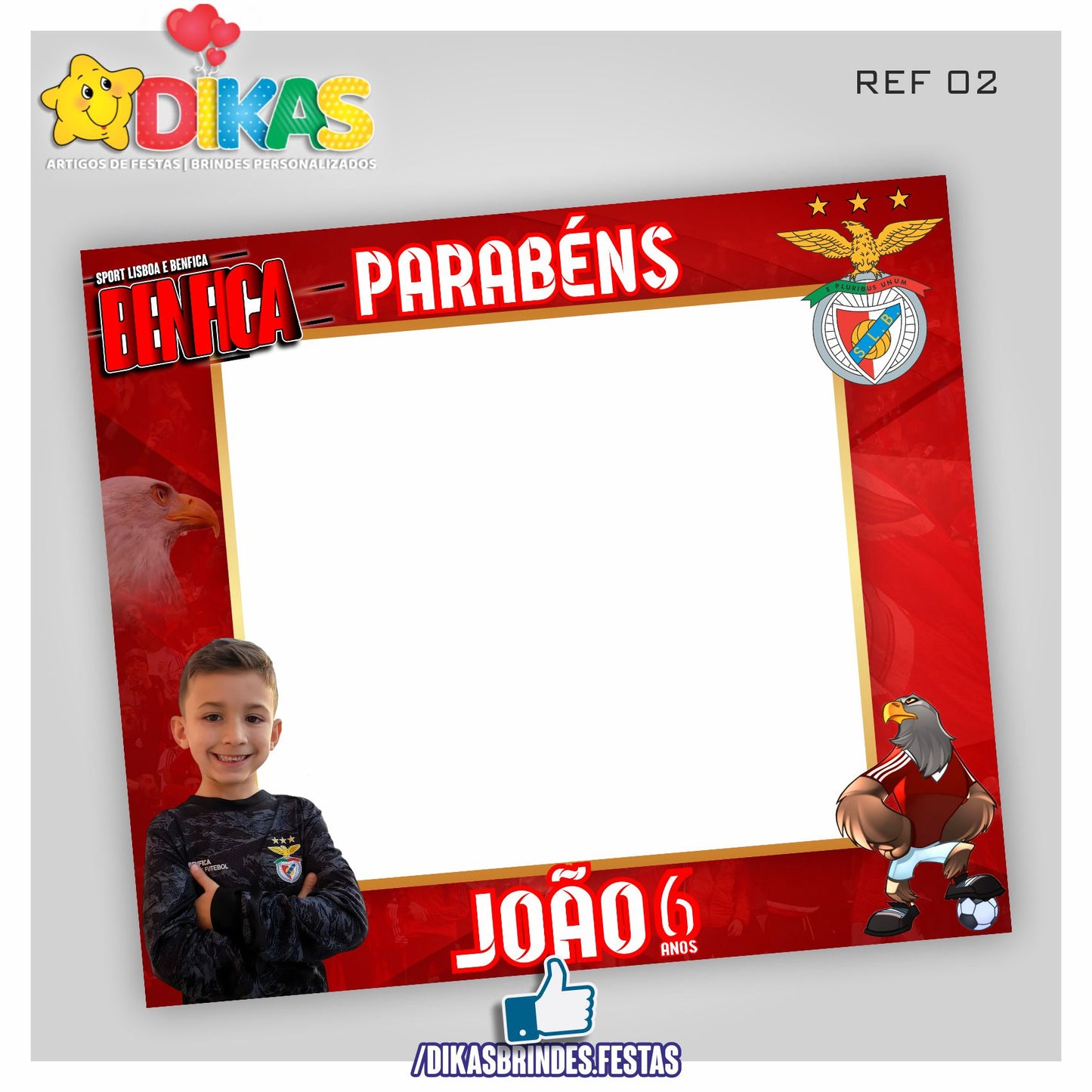 MOLDURA PARA FOTOS - FUTEBOL BENFICA
