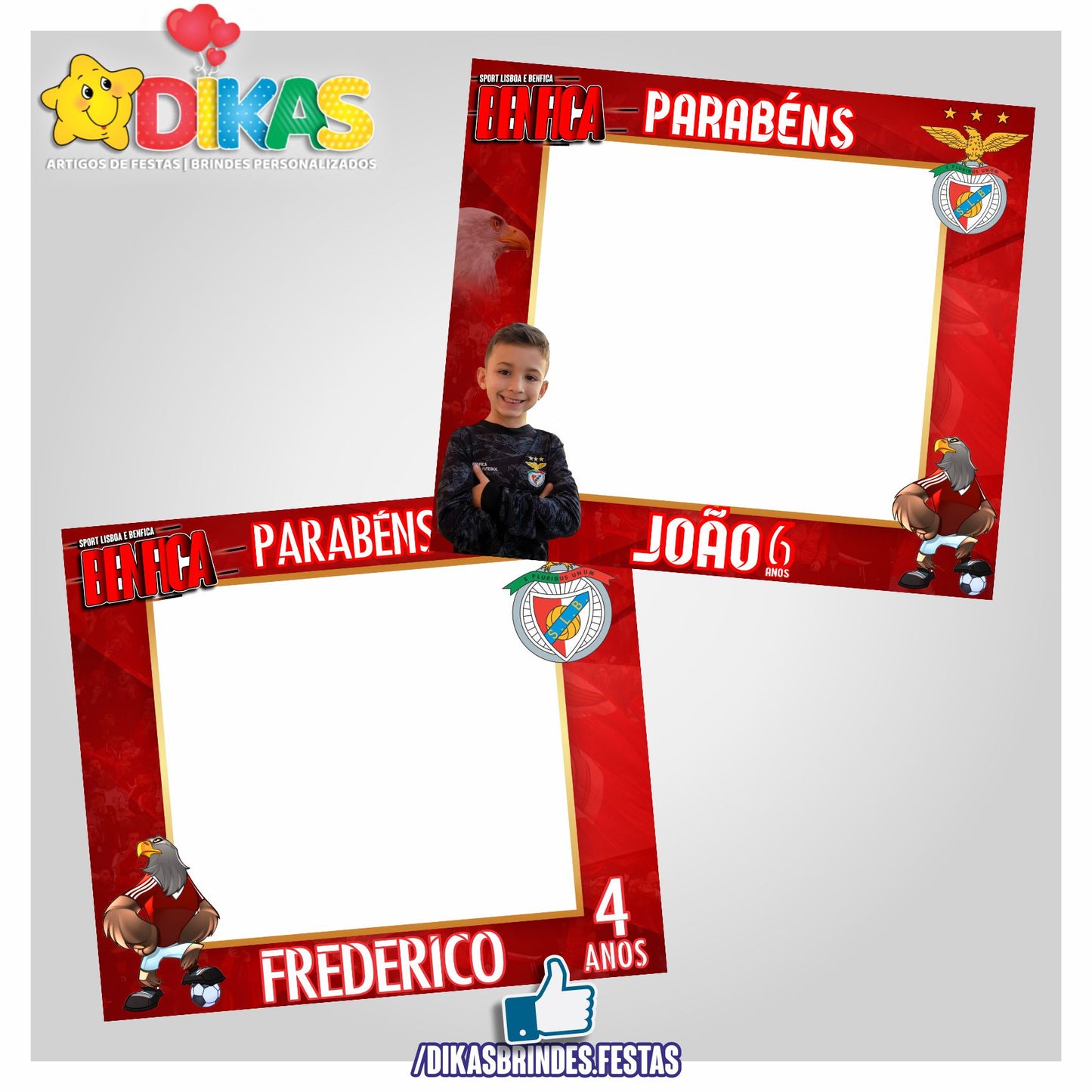 MOLDURA PARA FOTOS - FUTEBOL BENFICA