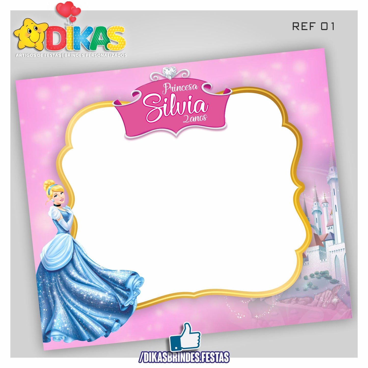 MOLDURA PARA FOTOS - CINDERELA