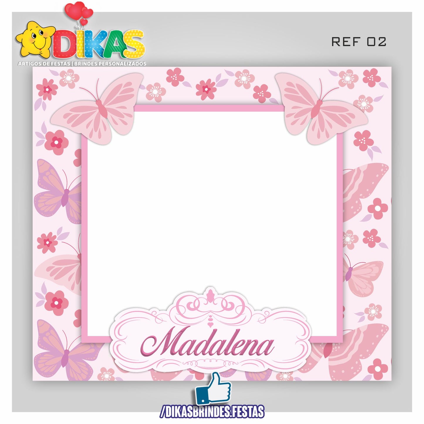 MOLDURA PARA FOTOS - BORBOLETA / JARDM ENCANTADO