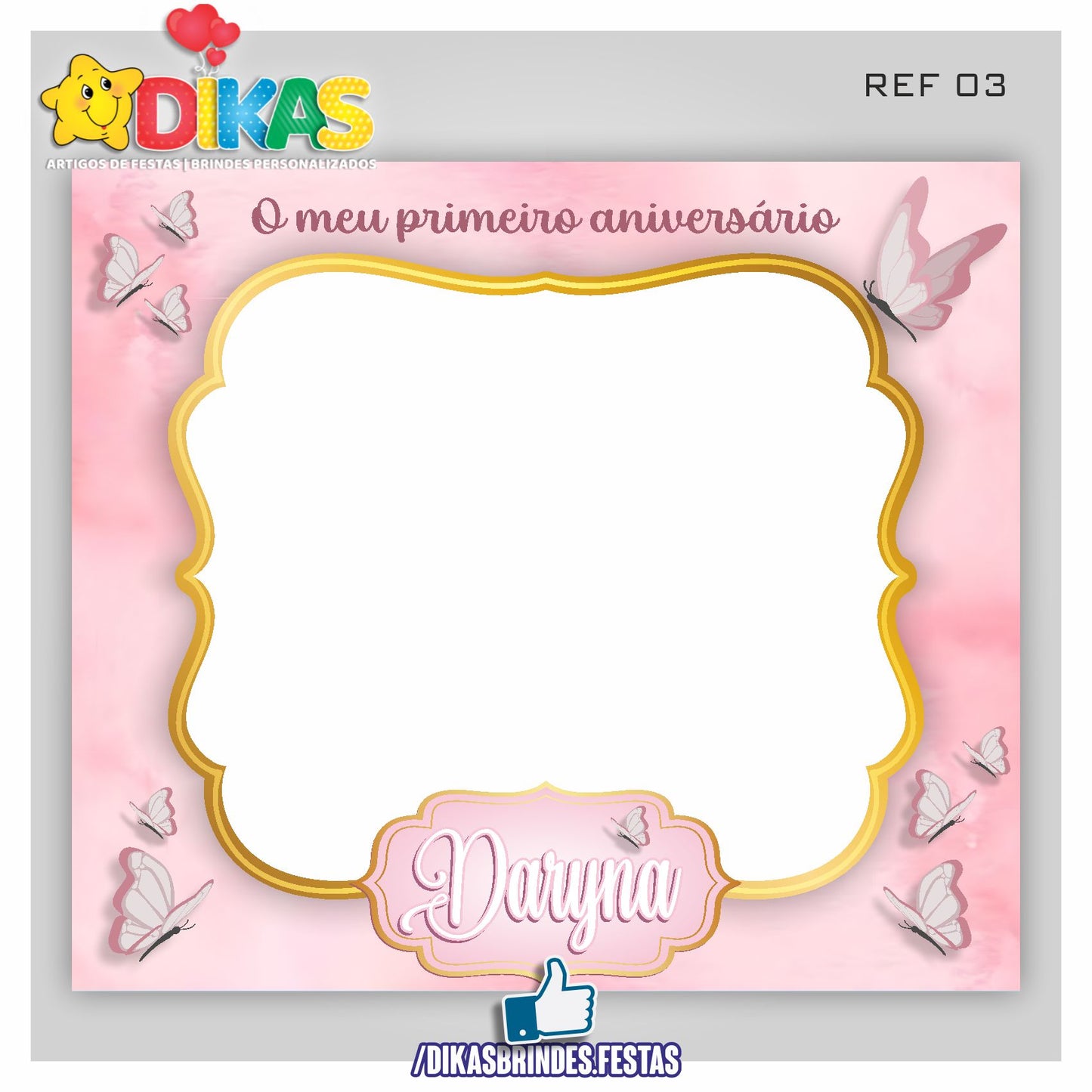 MOLDURA PARA FOTOS - BORBOLETA / JARDM ENCANTADO