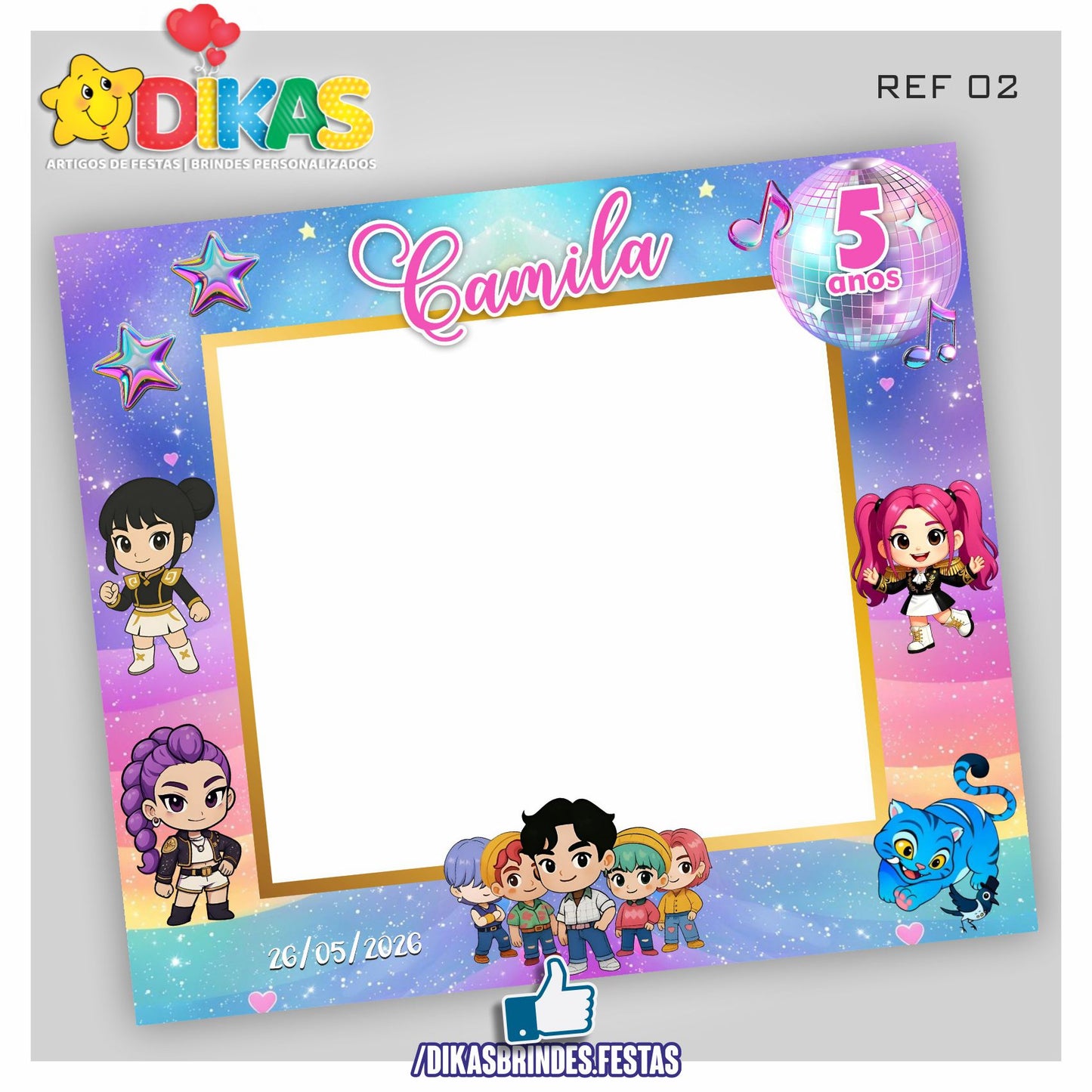 MOLDURA PARA FOTOS - GUERREIRAS DO K-POP