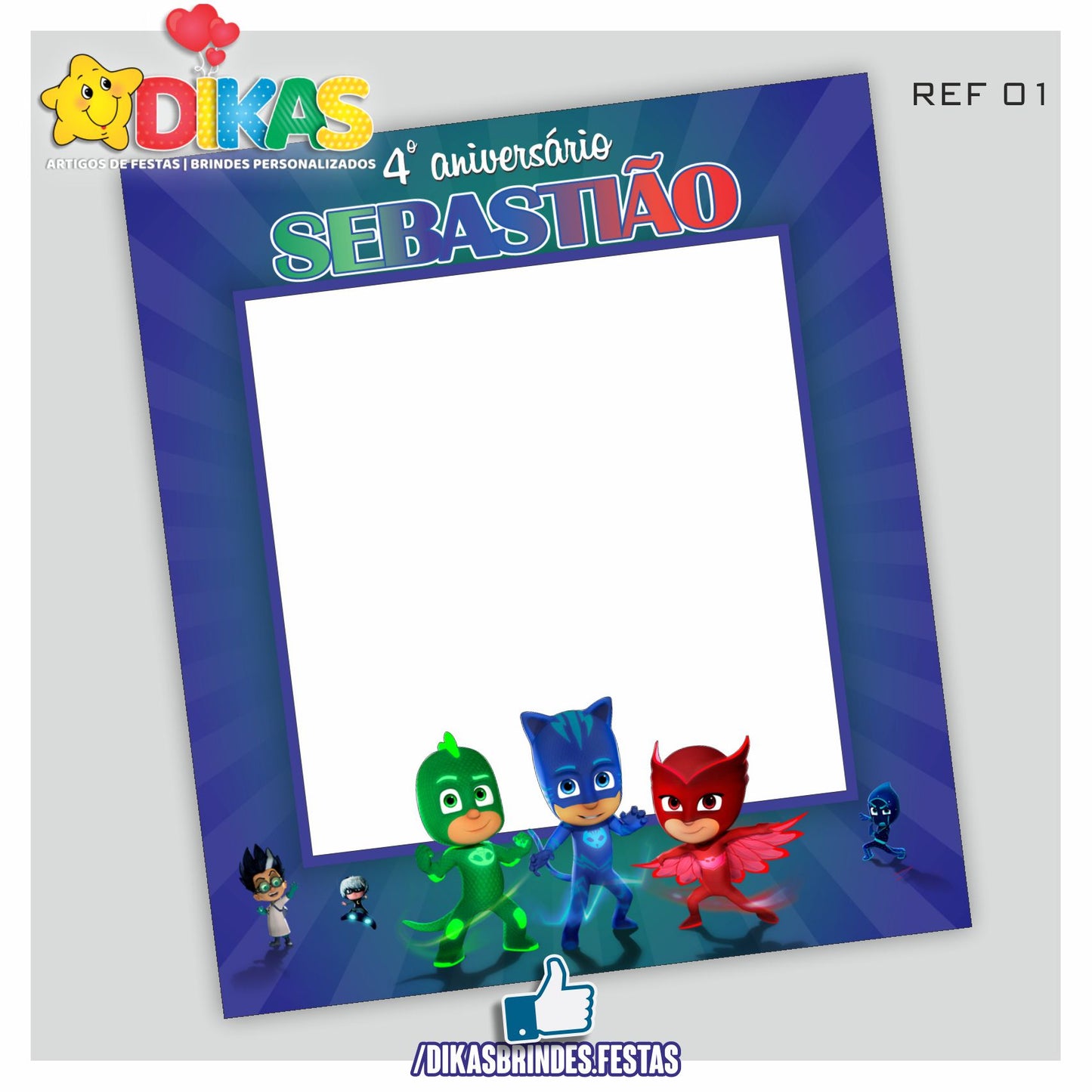 MOLDURA PARA FOTOS - PJMASKS