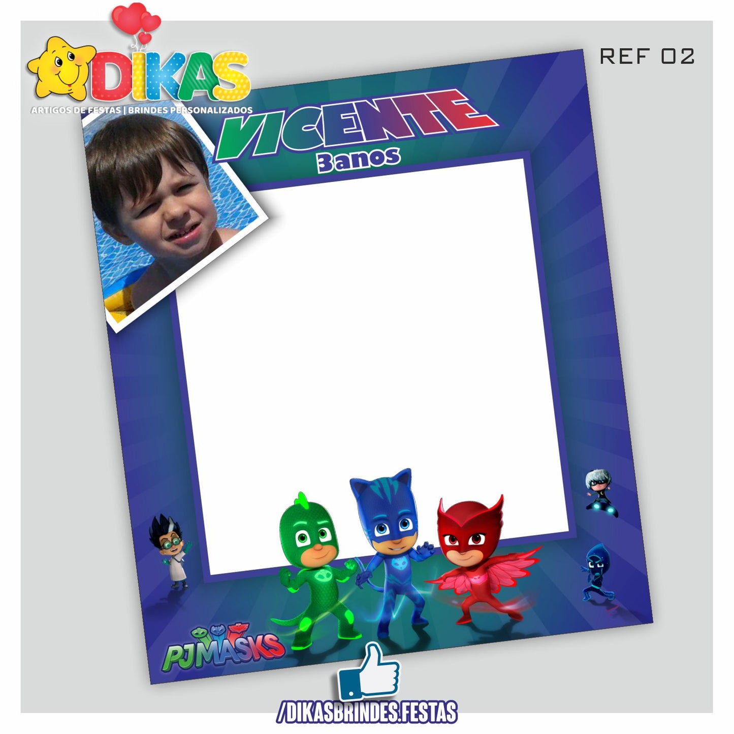 MOLDURA PARA FOTOS - PJMASKS