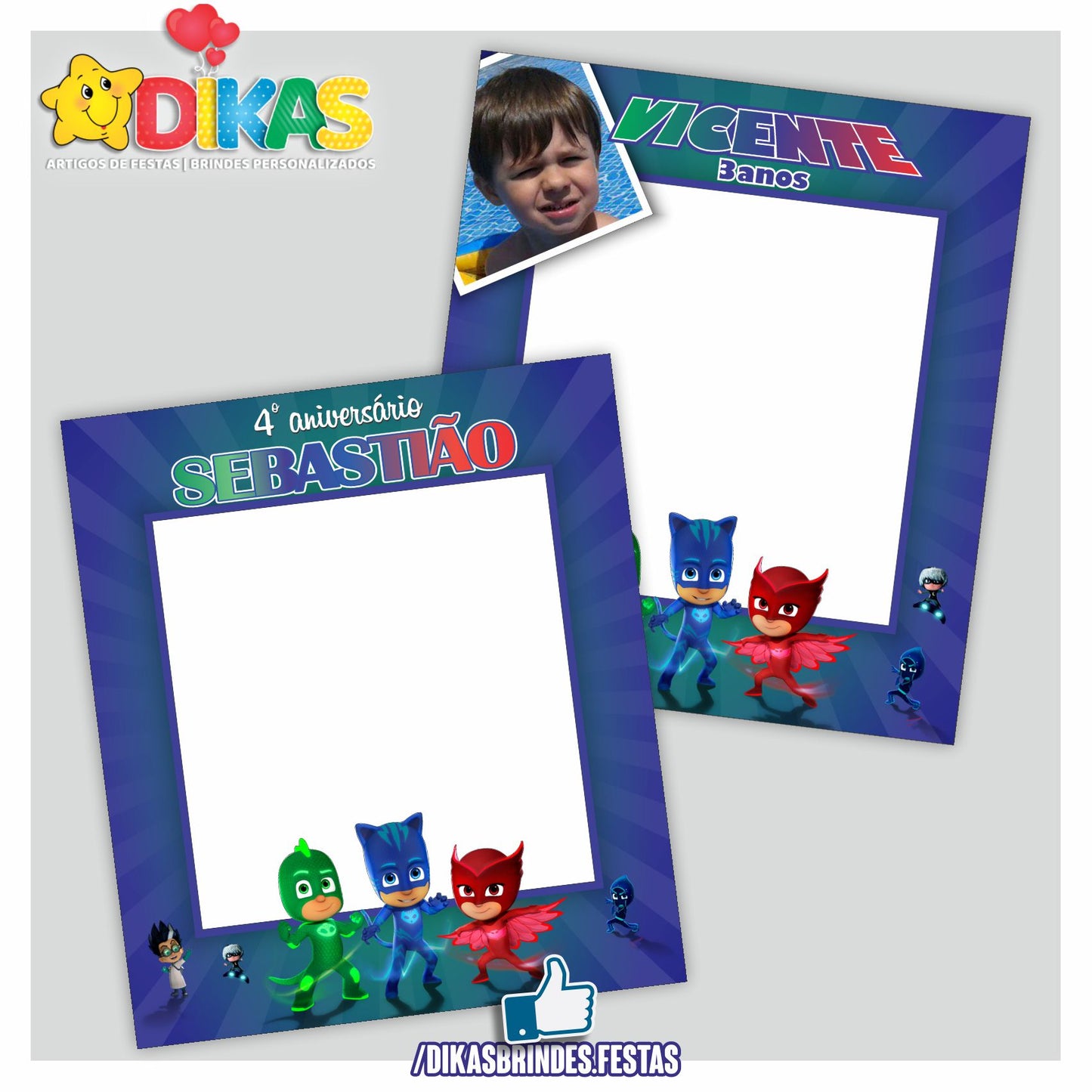 MOLDURA PARA FOTOS - PJMASKS