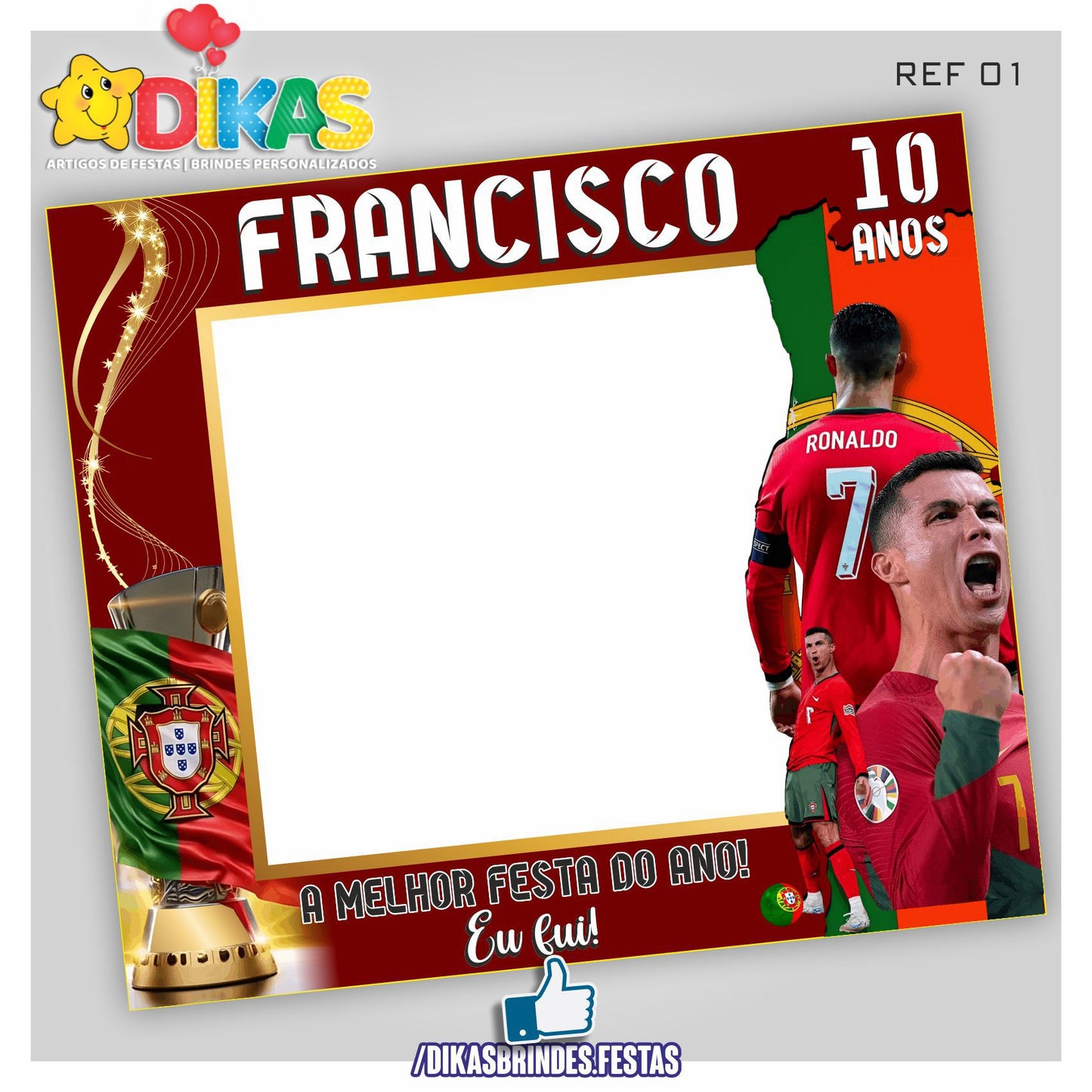 MOLDURA PARA FOTOS - FUTEBOL PORTUGAL