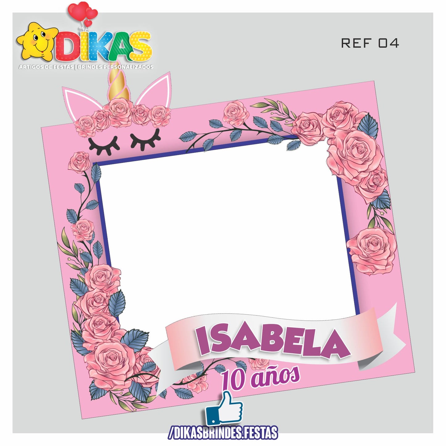 MOLDURA PARA FOTOS - UNICÓRNIO