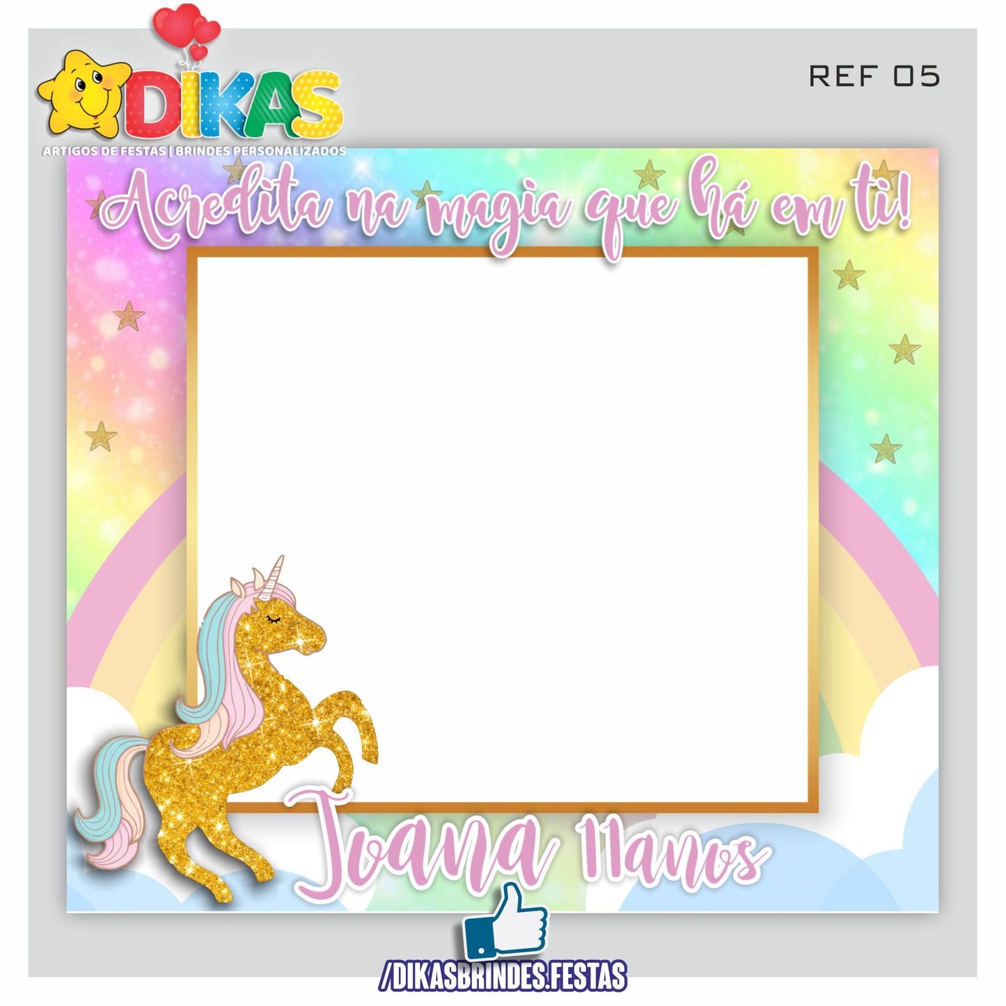 MOLDURA PARA FOTOS - UNICÓRNIO