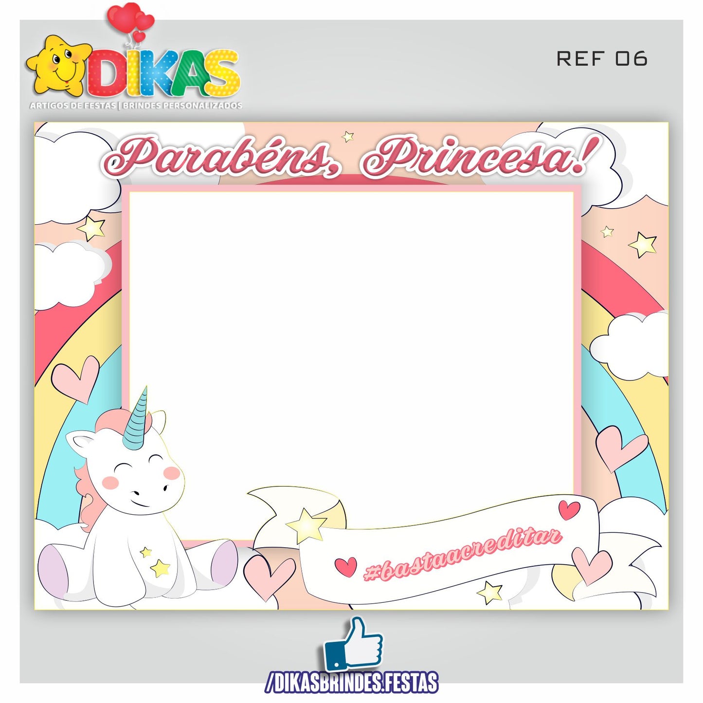 MOLDURA PARA FOTOS - UNICÓRNIO