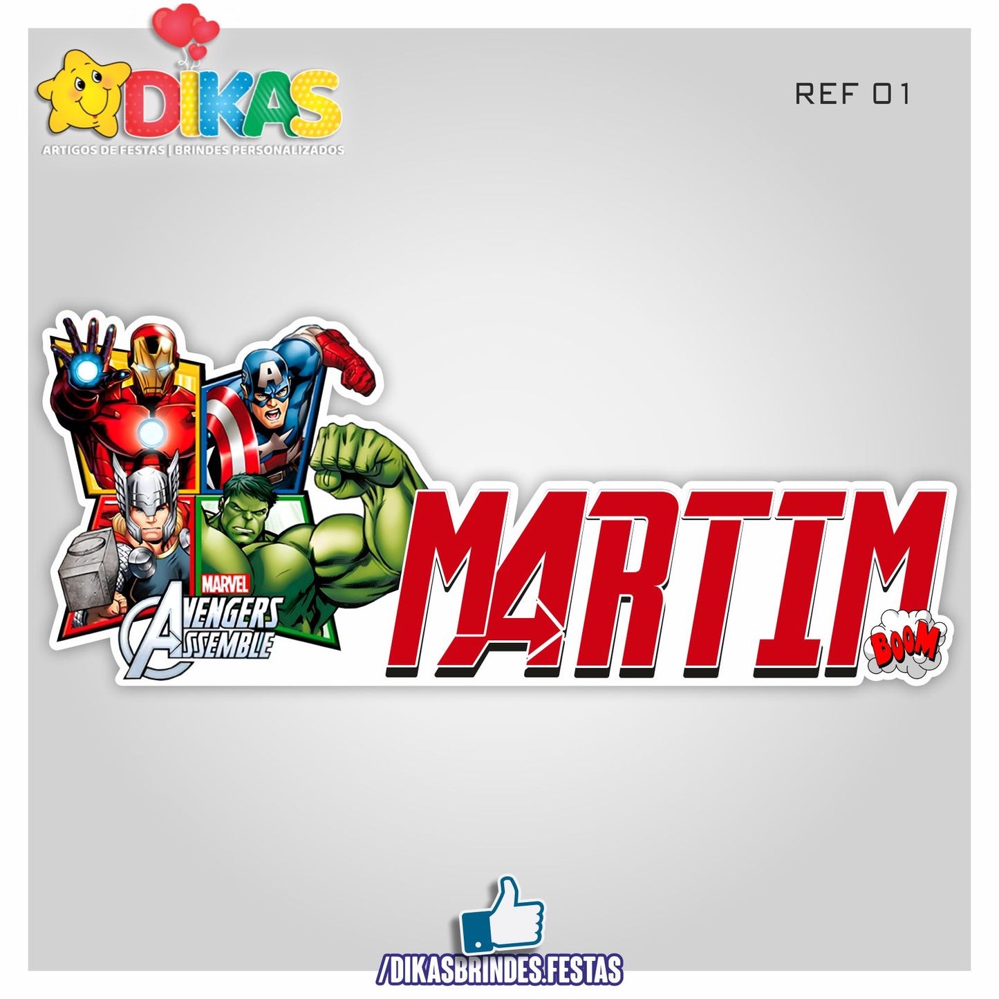 NOME DECORATIVO - AVENGERS