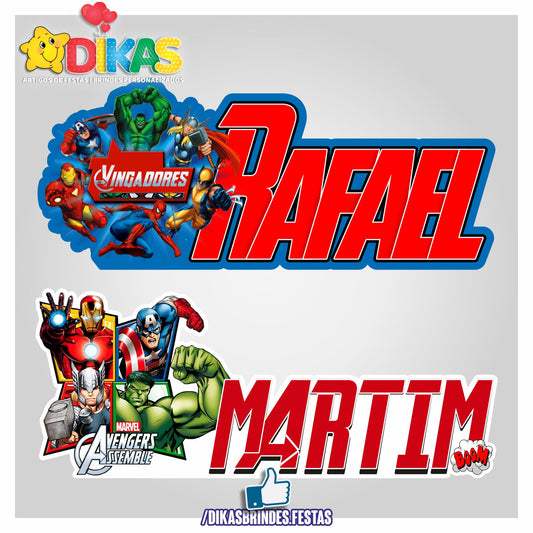NOME DECORATIVO - AVENGERS