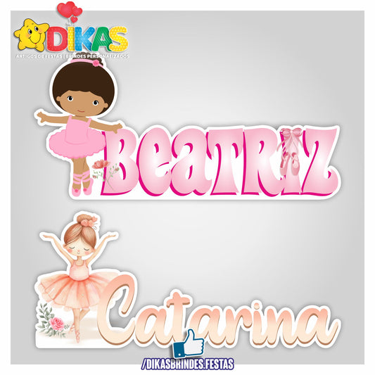 NOME DECORATIVO - BAILARINA