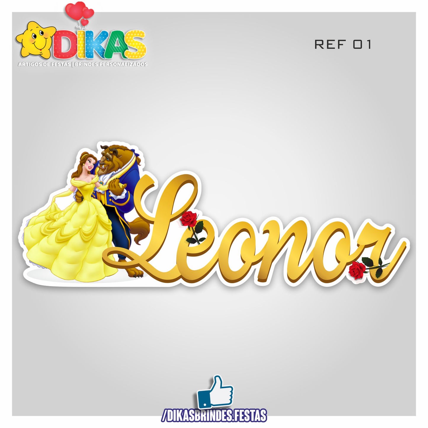 NOME DECORATIVO - A BELA E A FERA