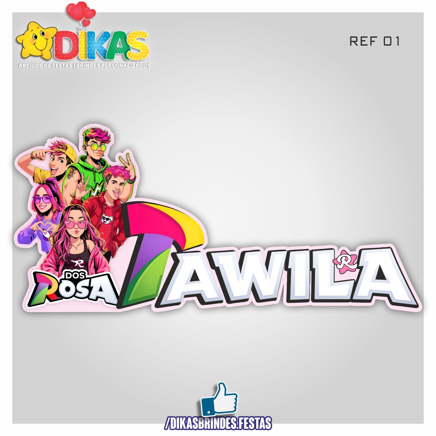 NOME DECORATIVO - GRUPO DOS ROSA