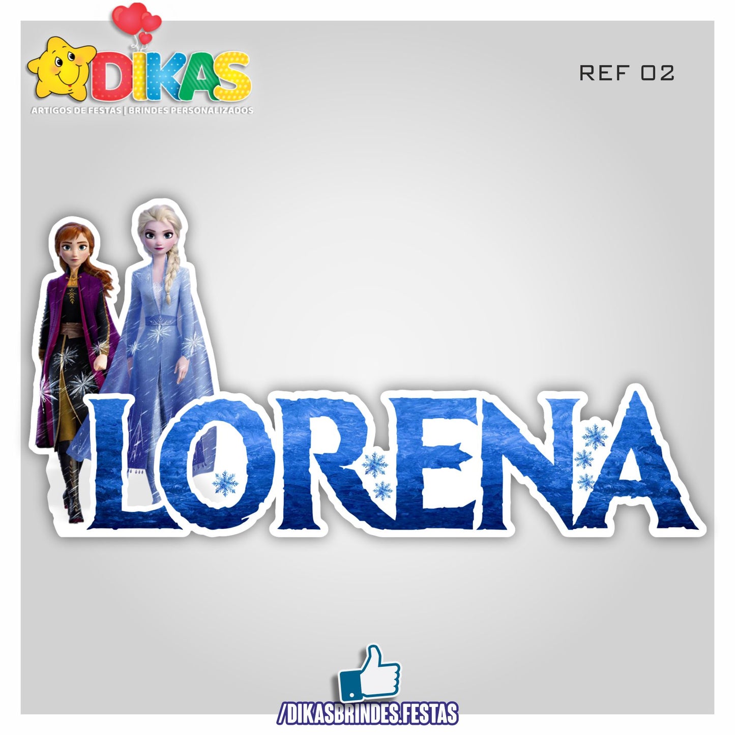 NOME DECORATIVO - FROZEN