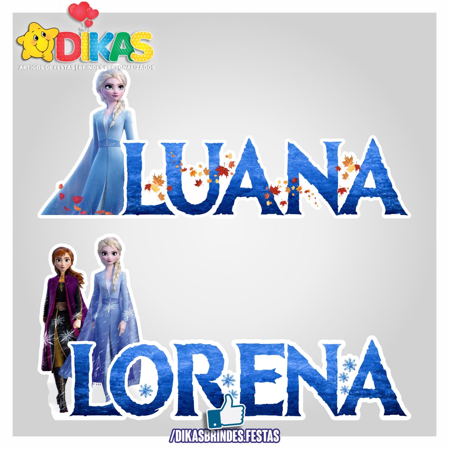 NOME DECORATIVO - FROZEN