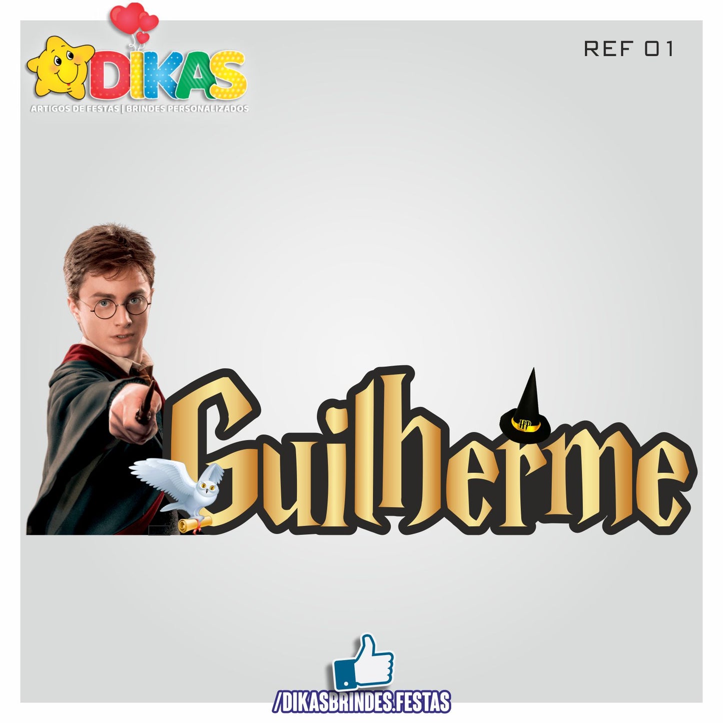 NOME DECORATIVO - HARRY POTTER