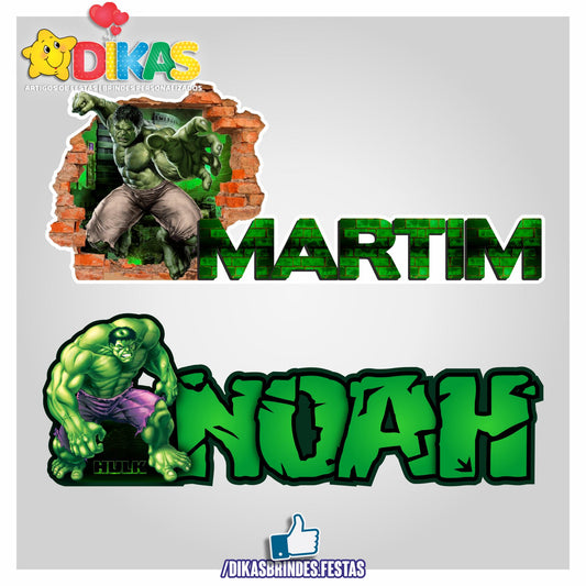 NOME DECORATIVO - HULK