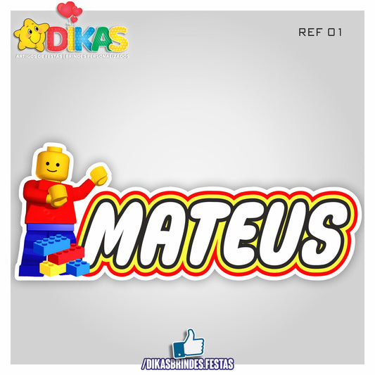 NOME DECORATIVO - LEGO