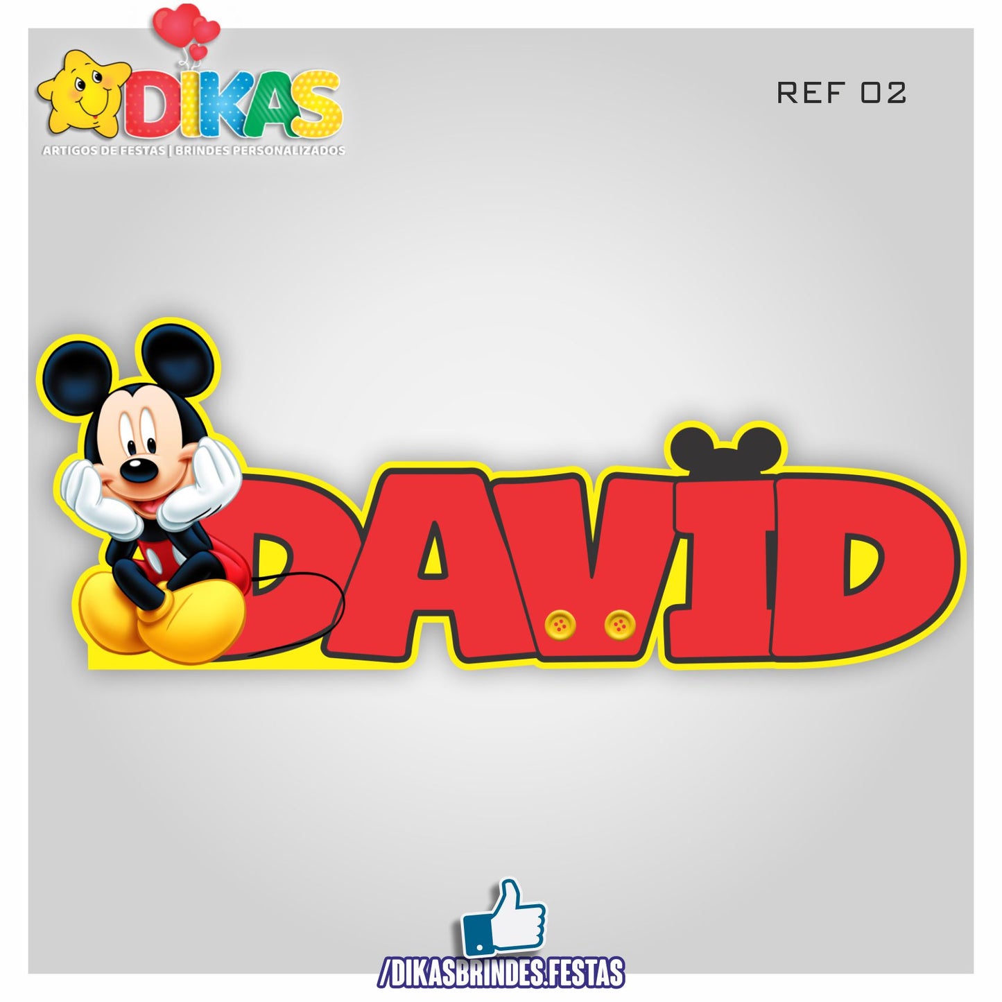 NOME DECORATIVO - MICKEY