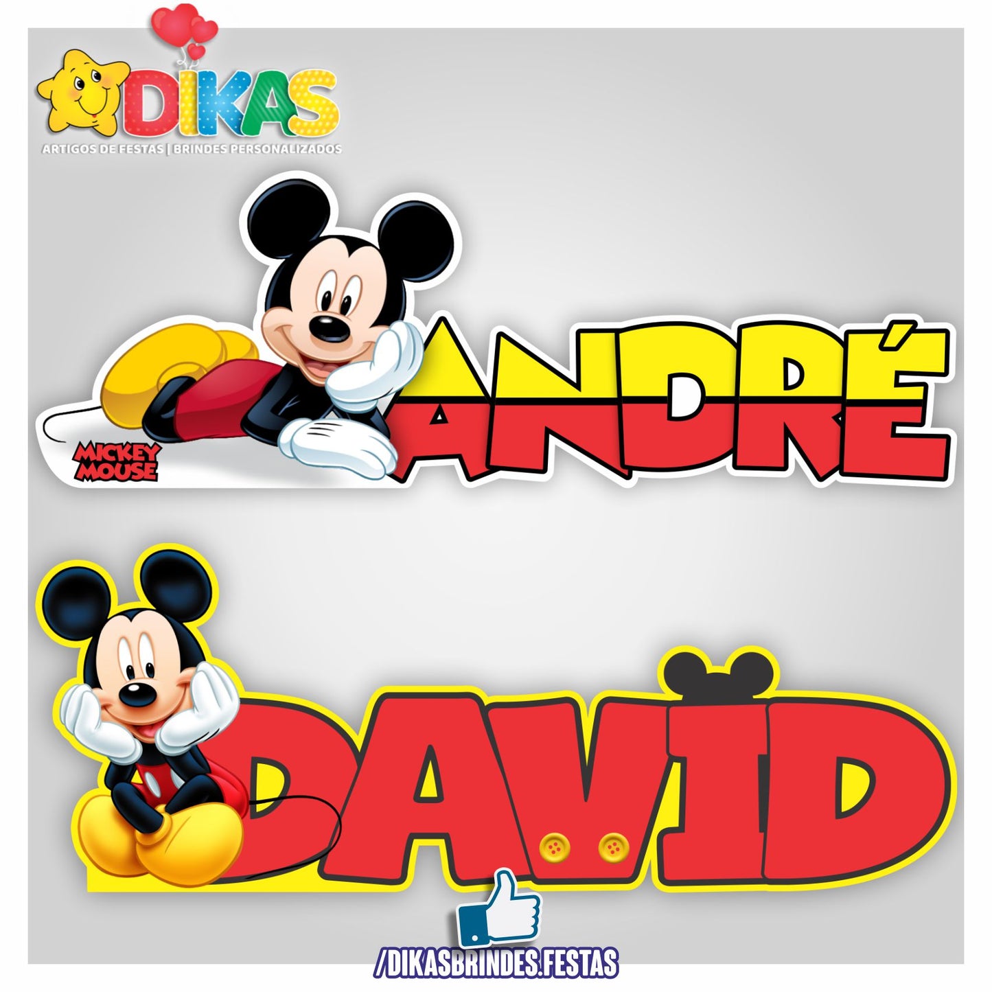NOME DECORATIVO - MICKEY