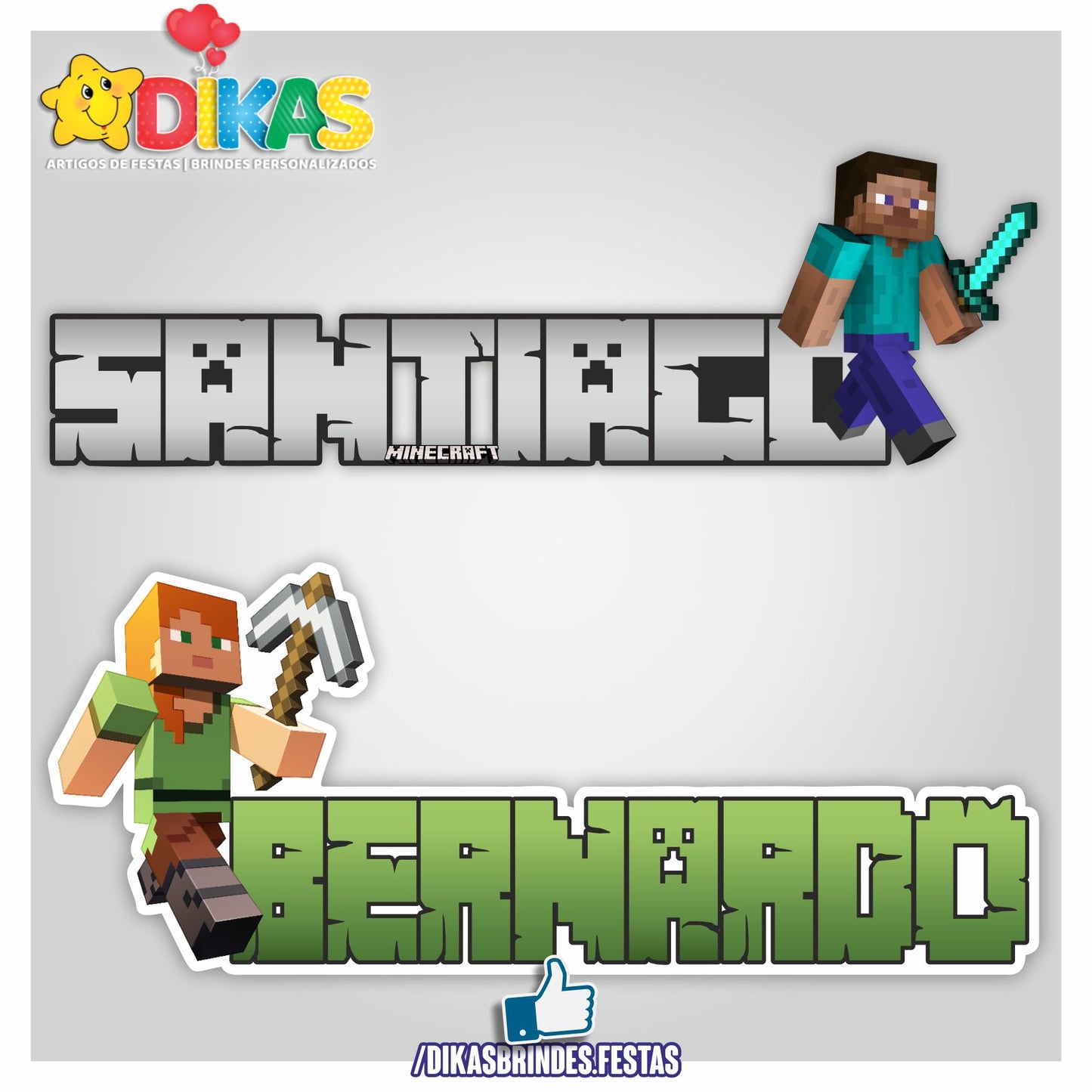 NOME DECORATIVO - MINECRAFT