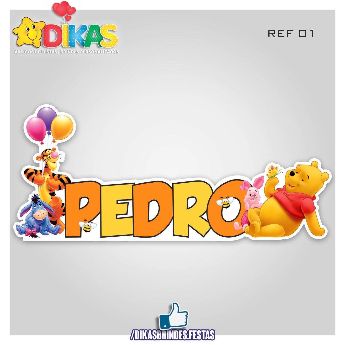 NOME DECORATIVO - POOH
