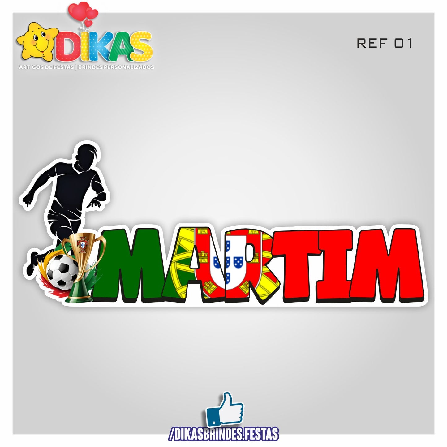 NOME DECORATIVO - FUTEBOL PORTUGAL