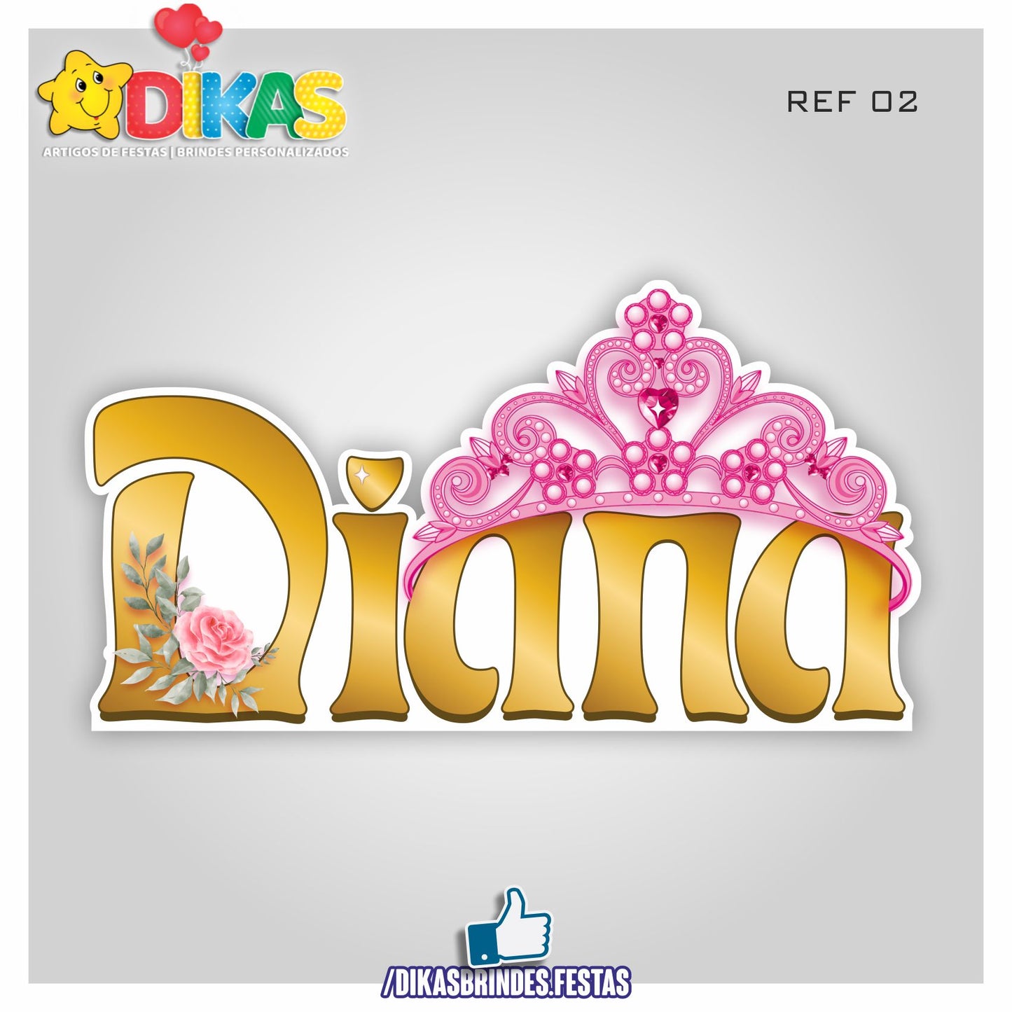 NOME DECORATIVO - PRINCESAS DISNEY