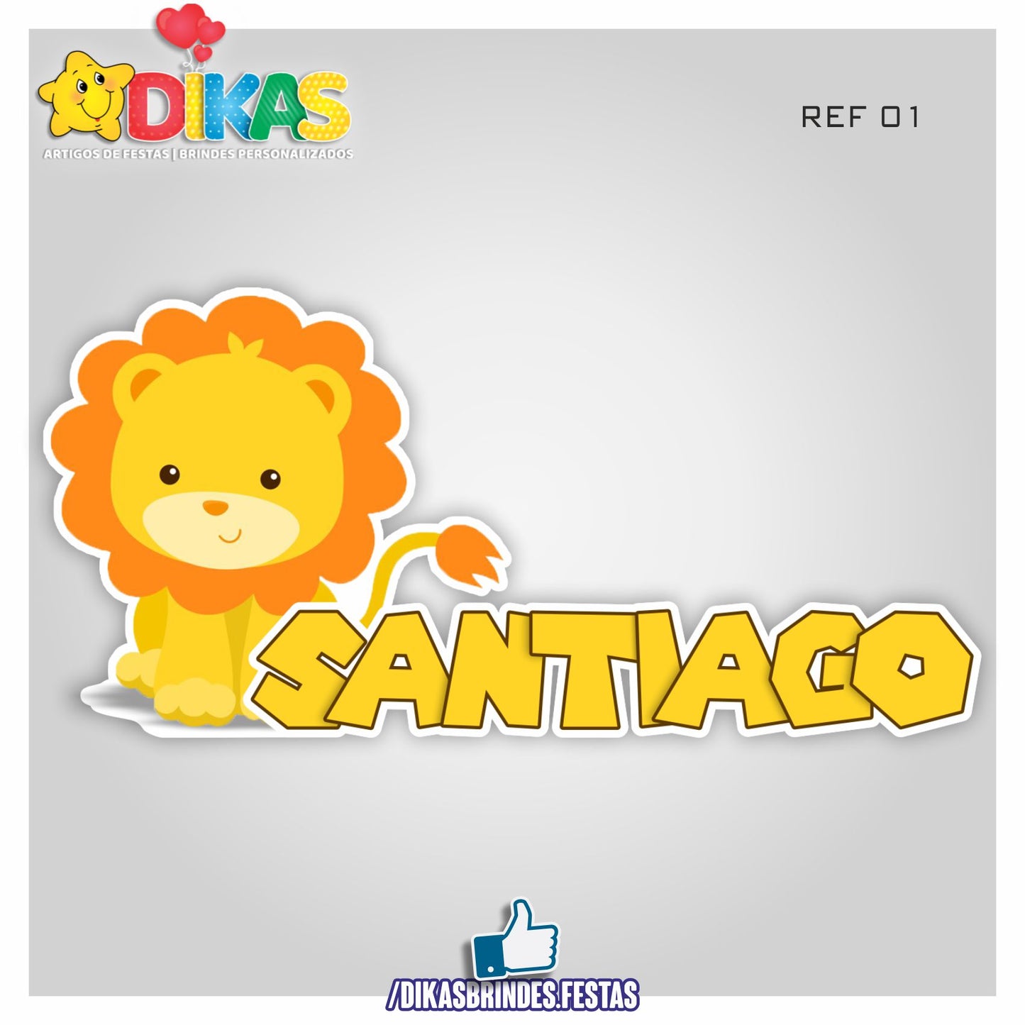 NOME DECORATIVO - ANIMAIS DA SELVA